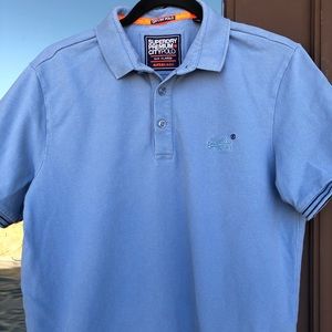 SUPERDRY Premium City Polo Light Blue XL